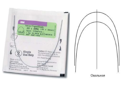 Дуга нитиноловая Юнитек Суперэластик / Unitek Nitinol Super Elastic Archwire OFIII U 016 1шт 4296-913 купить
