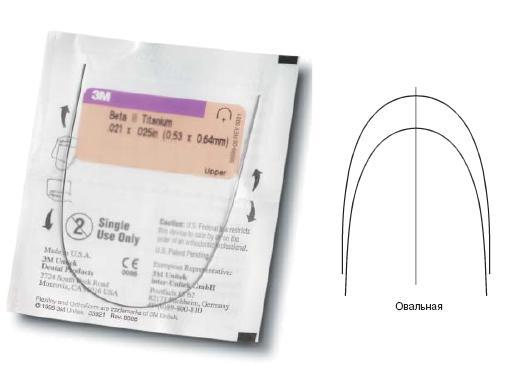 Дуга титано-молибденовая Юнитек Бета III / Unitek Beta III Titanium Archwire OFIII L 017x025 1шт 4301-311 купить