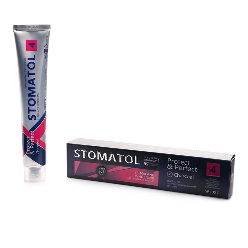 Картинка Зубная паста Stomatol Charcoal Профилактическая 100гр 0 из 1 