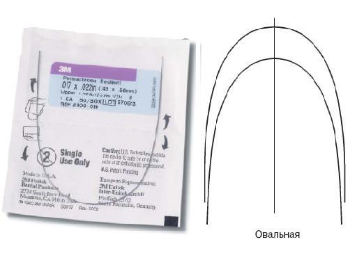 Дуга стальная Пермахром Ризилиэнт / Permachrome Resilient Archwire SS OFIII U 016x016 1шт 4300-015 купить